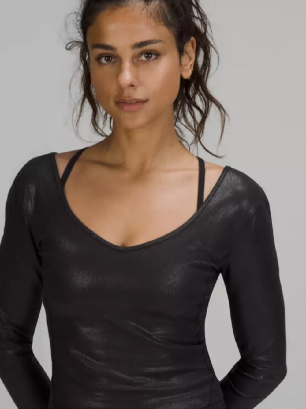 NWT Lululemon Align Long Sleeve *Shine, Radiate Foil Print Black,
Size 12